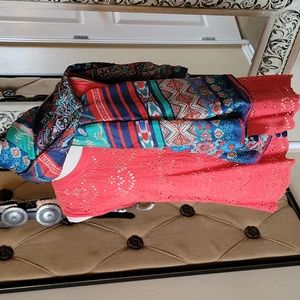 Johnny Was 56 x 42 oversize silk scarf